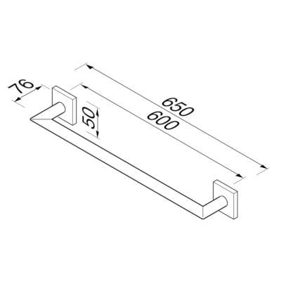 Металлический держатель для полотенец Geesa Nelio ARCH-00026752 - Вид №3