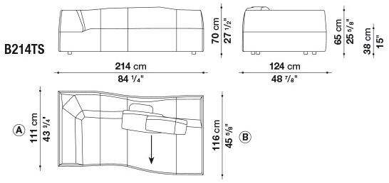 B&B Italia Мягкая кушетка из ткани Bend sun-id-1430651 - Вид №5