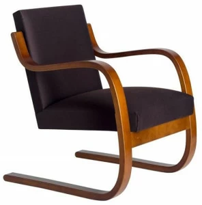 Artek Кресло консольное из дерева с подлокотниками