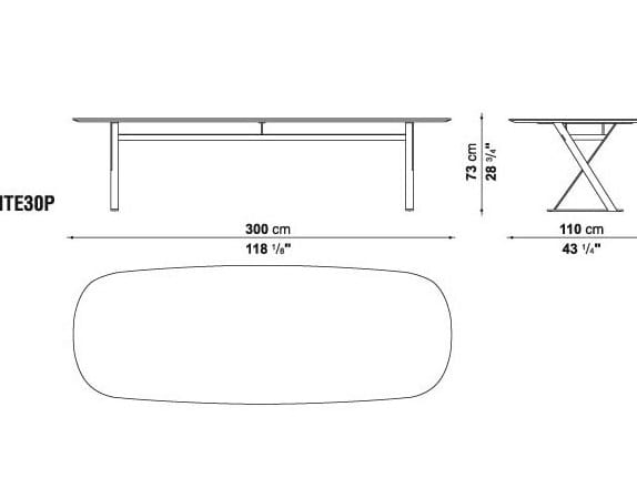 Прямоугольный стол с столешницей из МДФ Maxalto пафос ARCH-00153152 - Вид №10