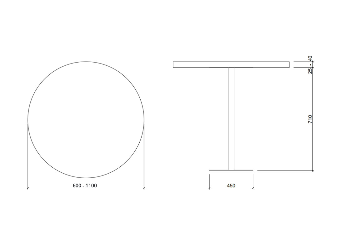 MC-01 Стол для кафе из бетона BET-ON BetOn  - Вид №2