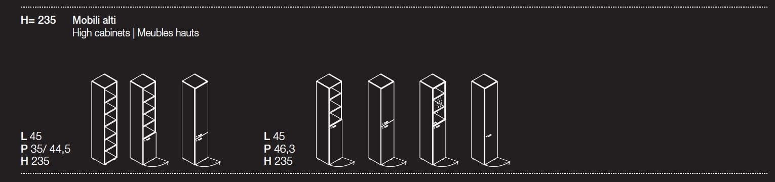 Высокая модульная офисная мебель Las Mobili универсальные контейнеры Evo ARCH-00090554 - Вид №4