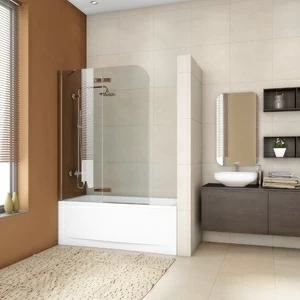 Шторка на ванну 130x160 GV-862AP прозрачное стекло 6 мм GUTEWETTER TREND PEARL