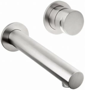 MINA Настенный однорычажный смеситель для раковины на 2 отверстия из нержавеющей стали Giotto G2750+7450