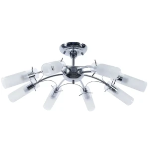 Люстра Inspire Фриули 8xE14x60 Вт, металл/стекло, цвет белый 14104417 STLM-2089798