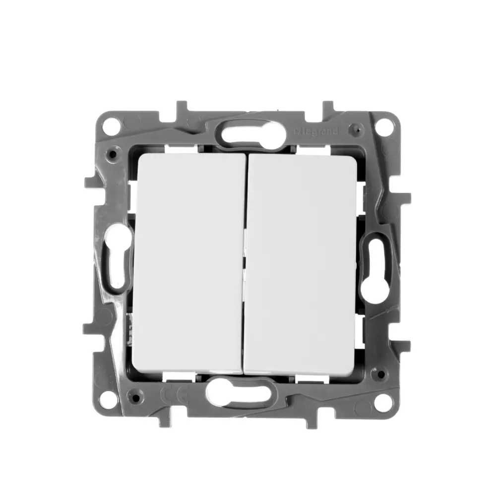 Выключатель двухклавишный Legrand Etika для скрытого монтажа 17353291 STLM-1346539