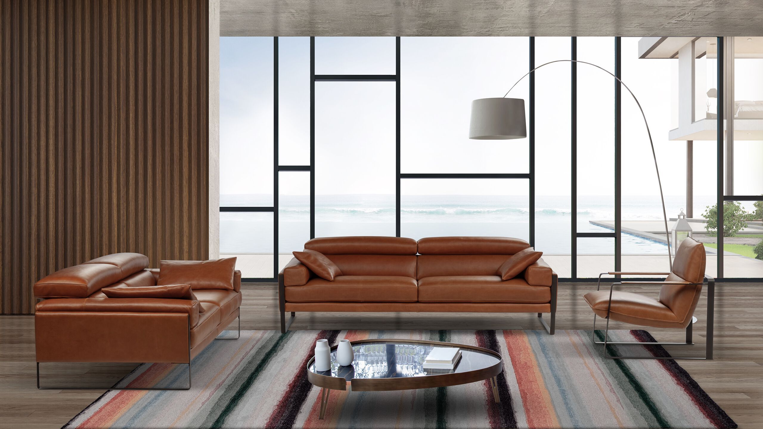 Диван из пони с подголовником Calia Italia премиум ARCH-00040962 - Вид №1