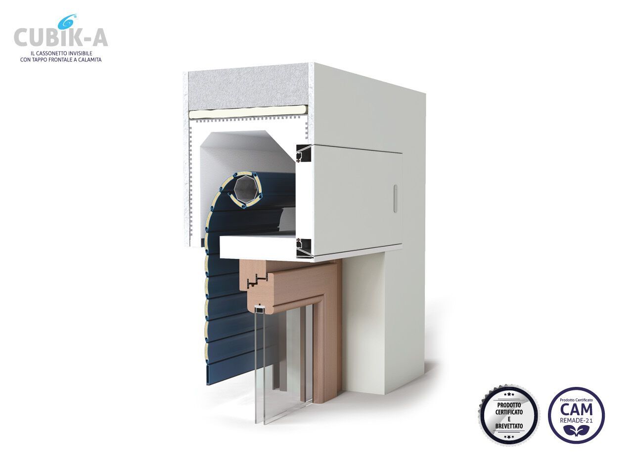 Сборный мусорный контейнер для рольставней Sei System CUBIK A ARCH-00120666