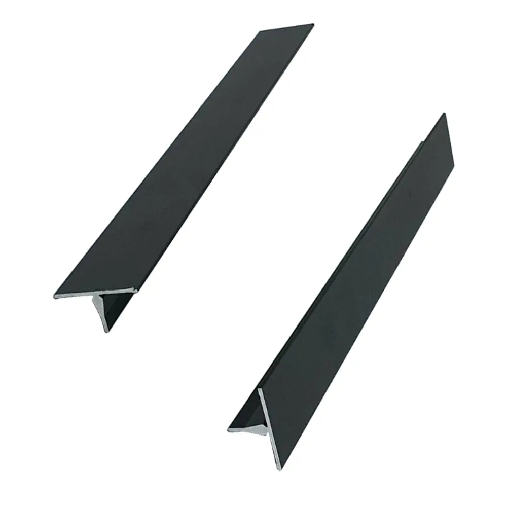 Нащельник узкий алюминиевый 23x19x495 мм черный (2 штуки) 84749824 STLM-2075426 Santreyd 