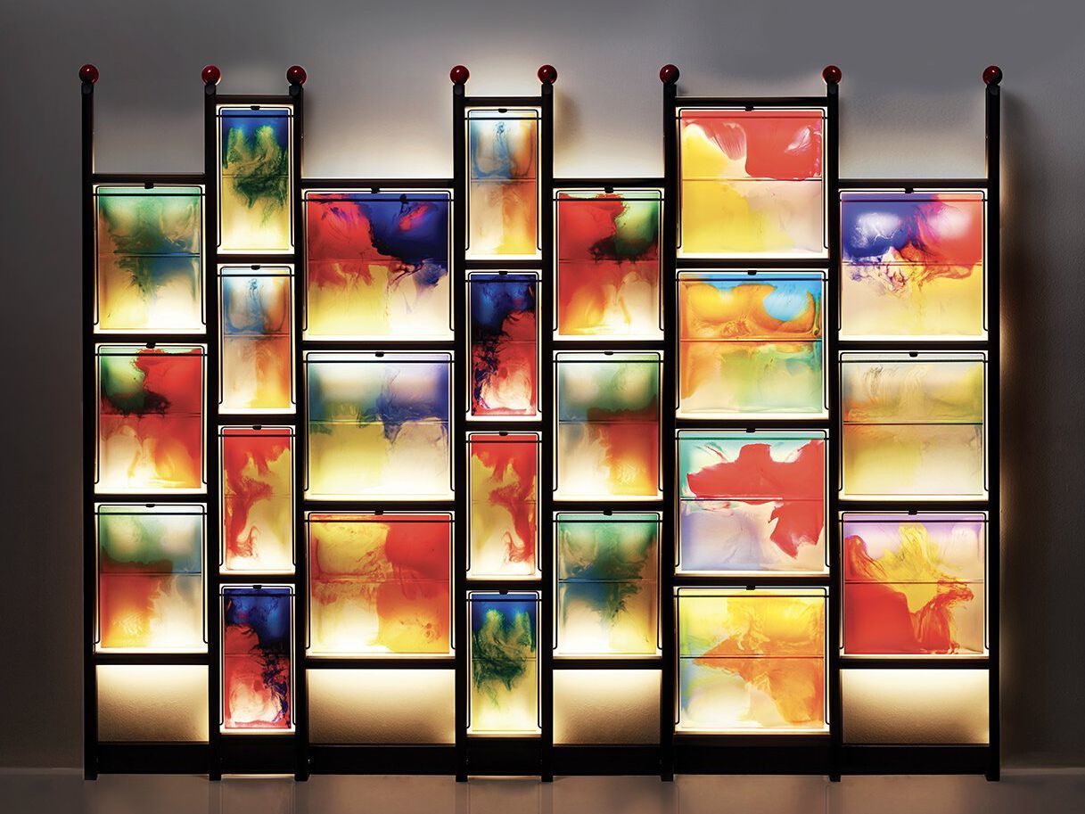 Настенный книжный шкаф из смолы и бука с освещением Bottega Ghianda LUIGI (O MI AMATE VOI) ARCH-00144101 - Вид №2