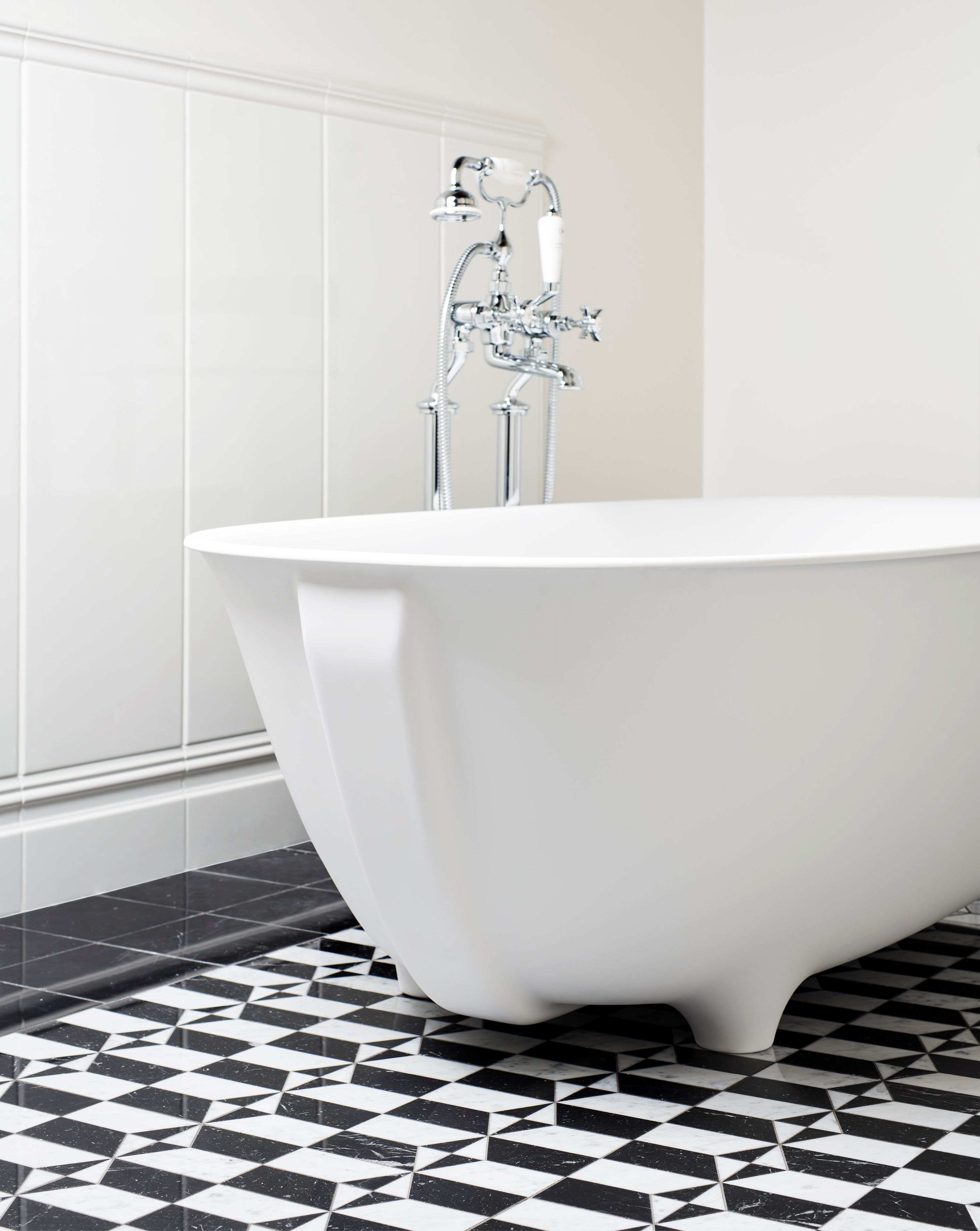 Овальная ванна в White Tec Plus на ногах Devon&Devon DOVE ARCH-00061521 - Вид №4