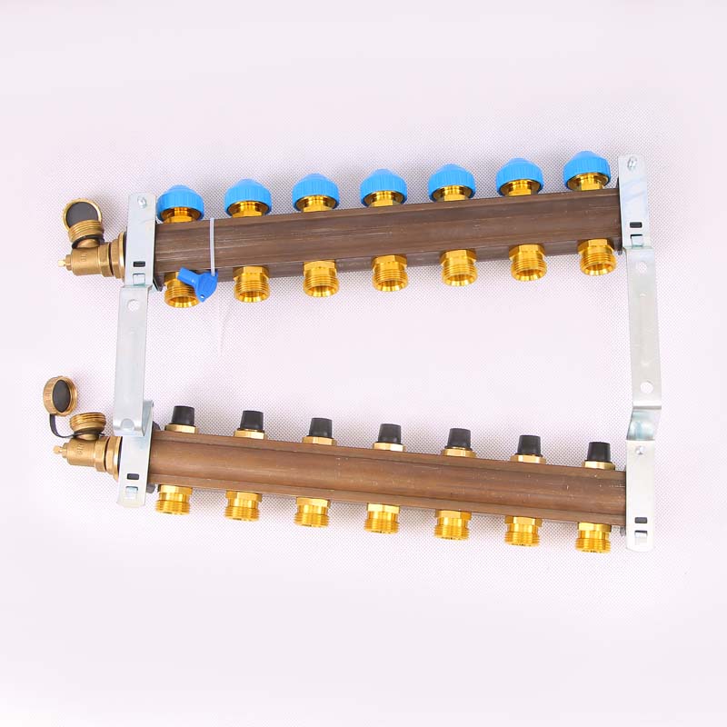 Коллекторная группа HKV с регулировочными и термостатическими вентилями WATTS Ind 1"x3/4"ЕК 7 выходов 10004182 - Вид №3