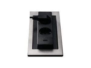 Электрическая розетка из нержавеющей стали с USB