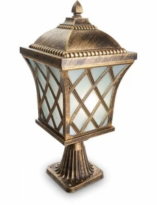 Уличный светильник ландшафтный 53х23,5х23,5 см черное золото "Тартан" 11441 FERON ПОД СТАРИНУ, ФОНАРЬ 00-3955802 Золото