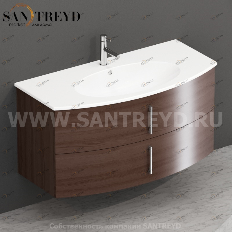 MDMC10Y6165 Тумба с двумя ящиками 100 см коричневая Globo 4ALL Италия Ceramica Globo