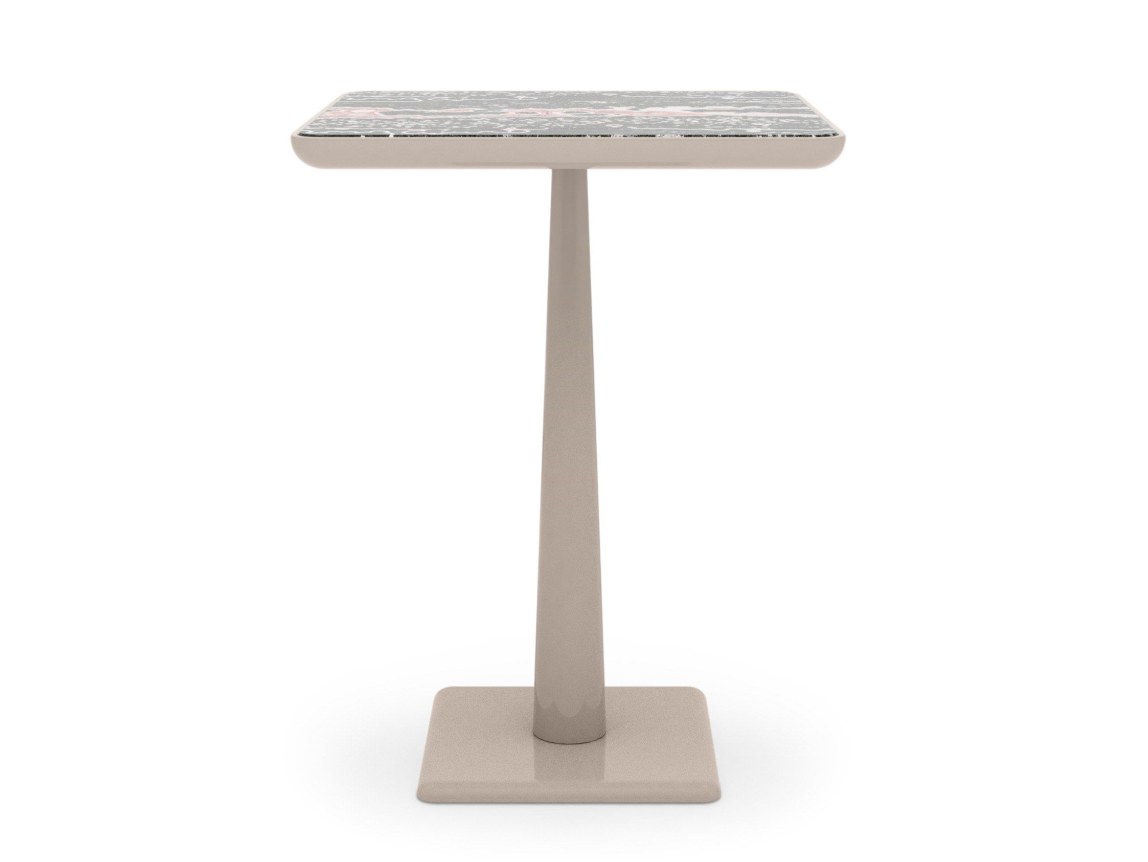 Квадратный стол из стали и стекла Sicis Амаретто ARCH-00052687