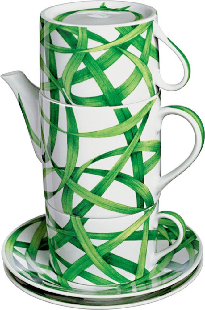 10640790 Taitu Набор чайный "Тет-а-тет" чайный " Taitu "Травы" 160мл Фарфор 