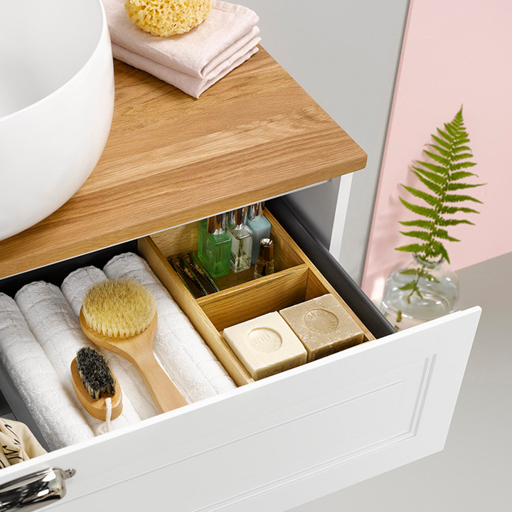 20071251 Шкаф Для Умывальника Dawn 800 Белая Рама, С Открыванием Westerbergs Белый  - Вид №3