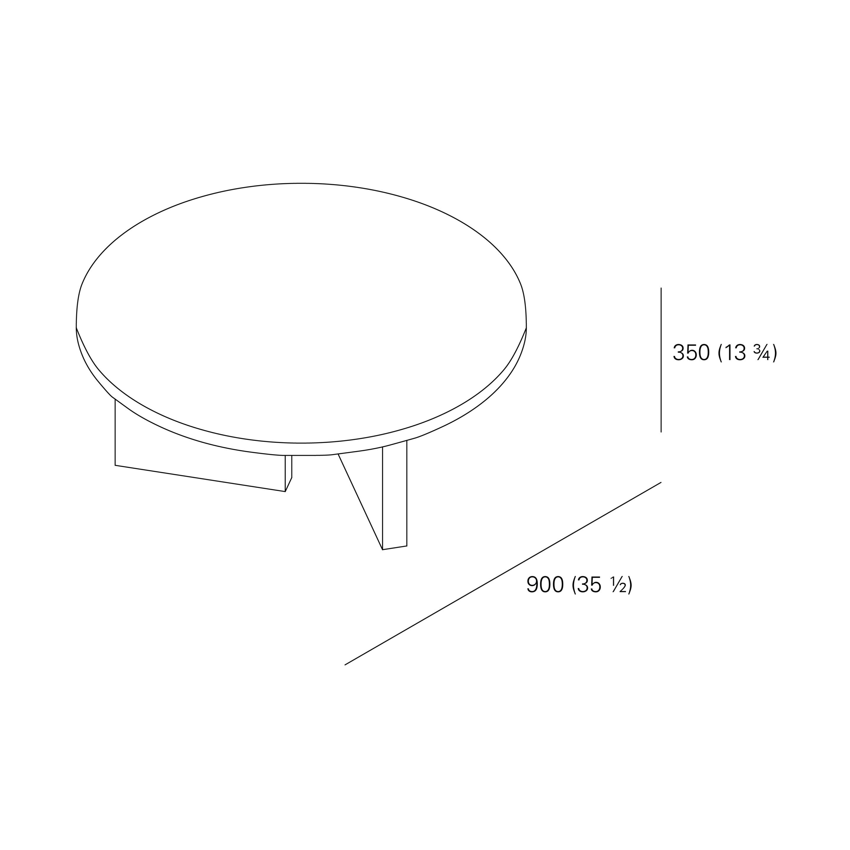 Круглый журнальный столик из дуба e15 Kaname ARCH-00047047 - Вид №3