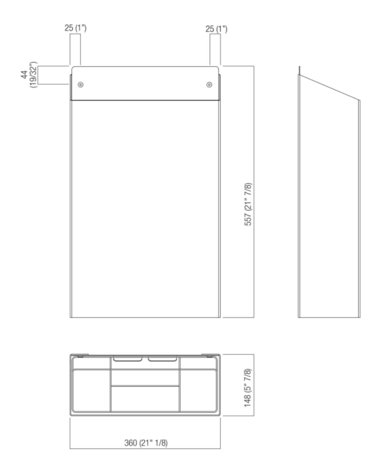 Мусорная корзина из нержавеющей стали Agape Mach 2 ARCH-00004564 - Вид №1