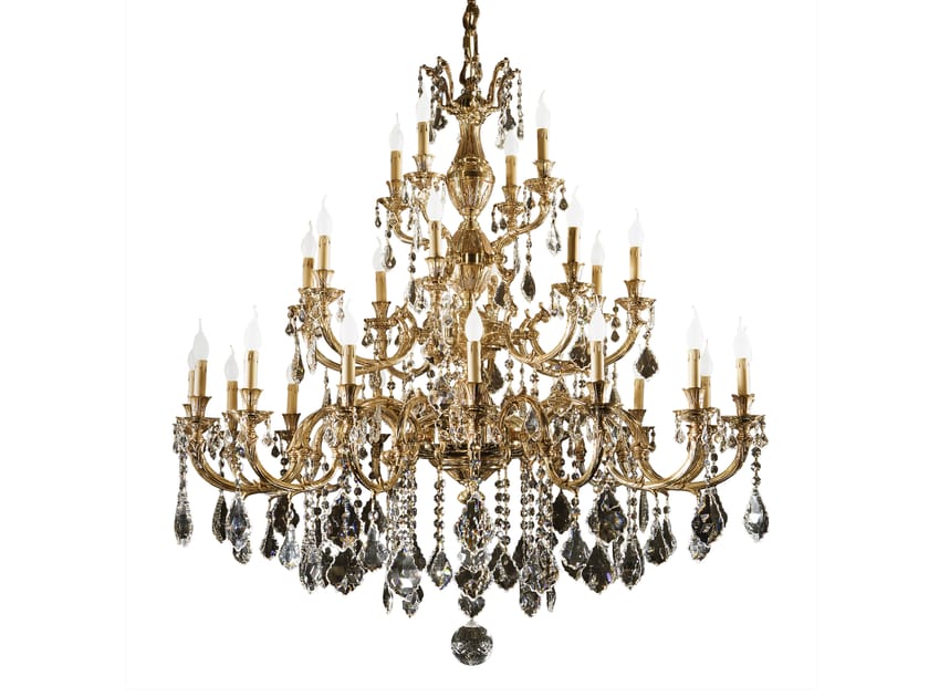 Французская золотая люстра с кристаллами Schoeler Possoni Illuminazione ARCH-00026770