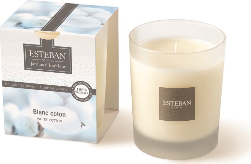 10596069 Esteban Арома свеча 170г "Белый хлопок" Стекло 
