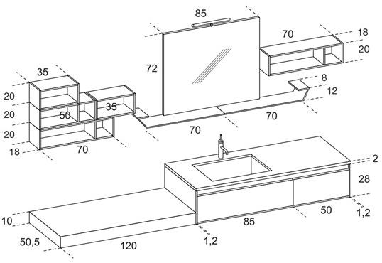 RAB Arredobagno Подвесная тумба под умывальник Soul wood 24 - Вид №6