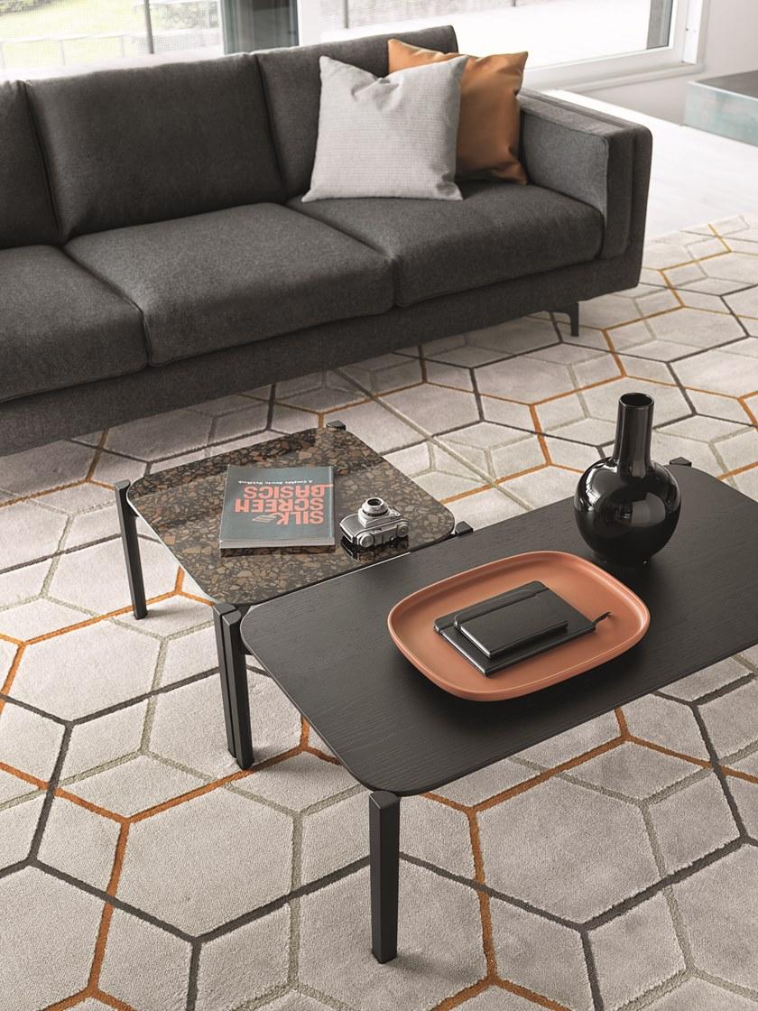 Calligaris Квадратный журнальный столик из керамики с эффектом мрамора Palette Cs5129-q - Вид №6