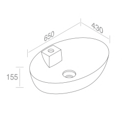 L604T0R1V0.100 Накладная раковина овальная A. e T. Italia ELITE Белый глянцевый AeT ITALIA - Вид №1