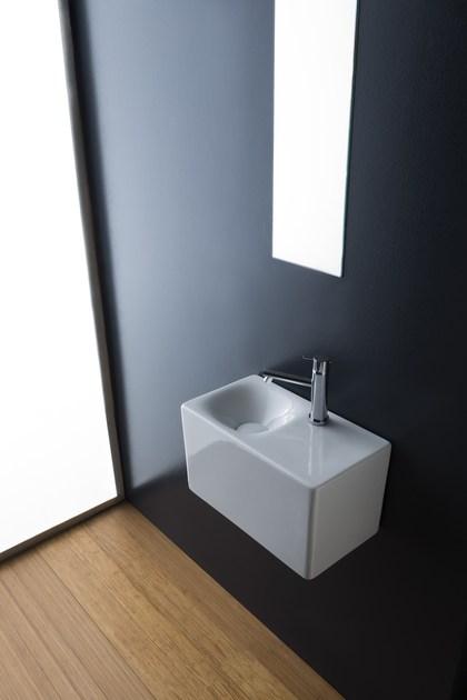 1522 Подвесная раковина настенная овальная KIROVIT Cube белая - Вид №1