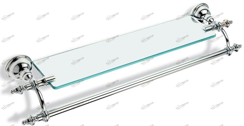 Stilhaus Держатель для полотенец / полка для ванной из матового стекла Elite El33 Stil Haus