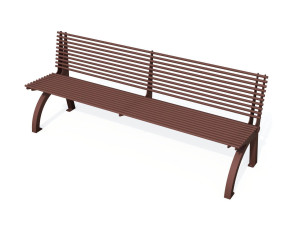 Стальная скамья со спинкой