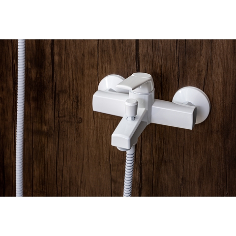OneLife by Orange P02-100w однозахватный полимерный смеситель для ванны/душа Белый sun-id-1517315 - Вид №2