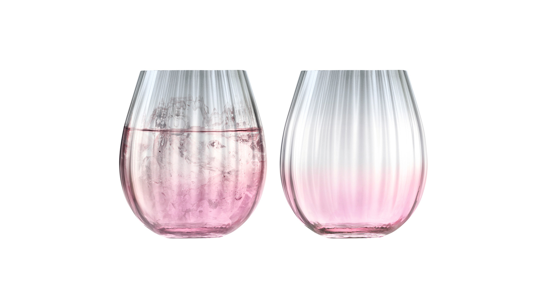 10656216 LSA International Набор стаканов LSA International, "Dusk", 425м, розово-серый, 2шт. Стекло - Вид №1