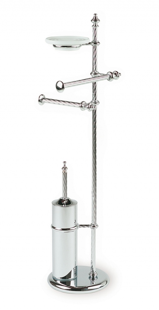 G697(25) Stil Haus Giunone, cтойка: мыльница + полотенцедержатель + бумаг + ерш, цвет бронза