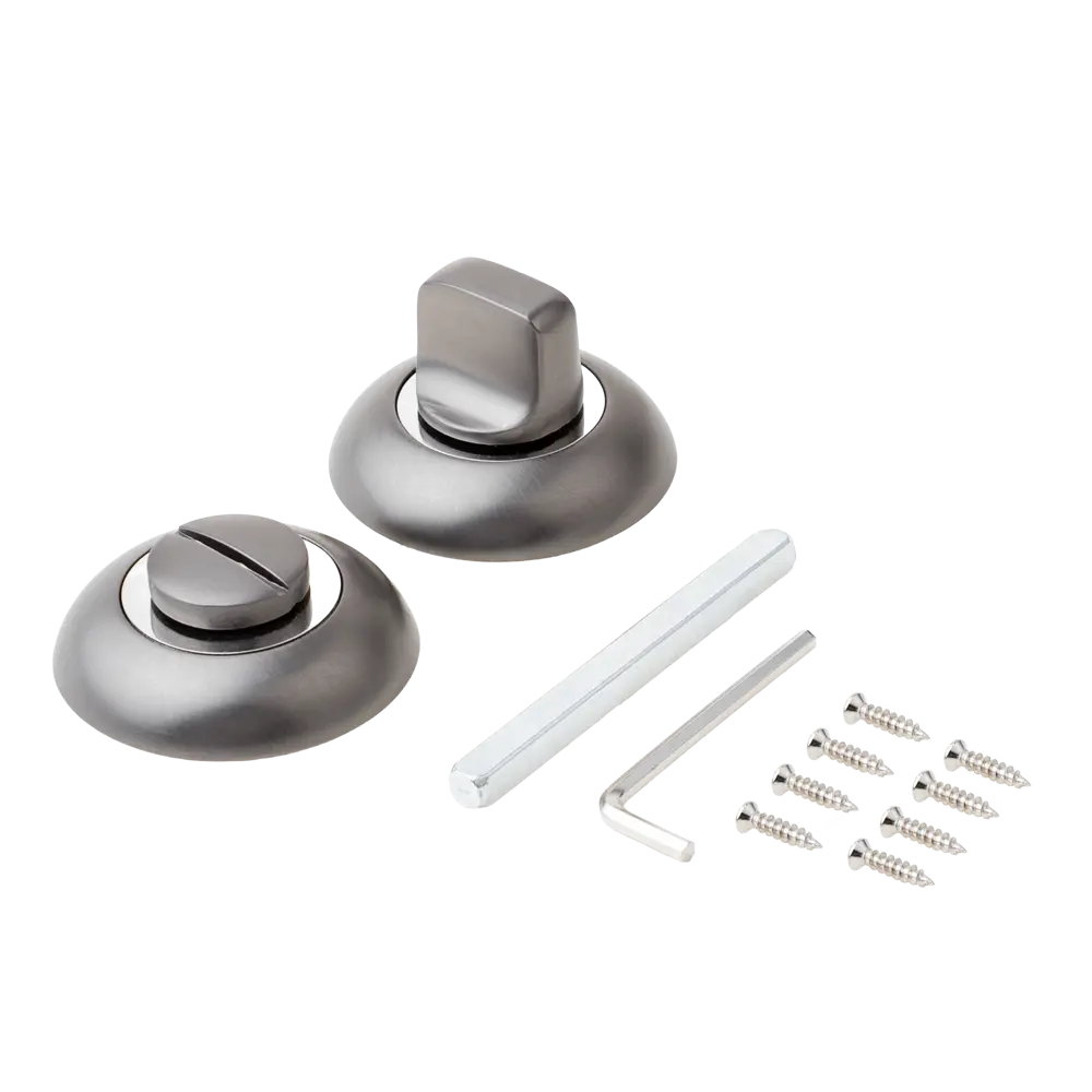 Завертка дверная круглая Armex WC-1403 алюминий цвет графит STLM-2211504 - Вид №1