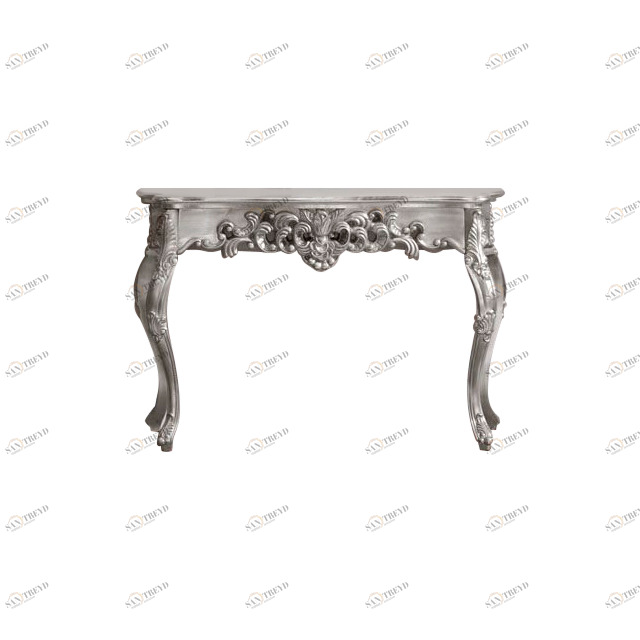 Туалетный столик серебряный с декором Tendril ESF ETERNITY 043968 Серебро