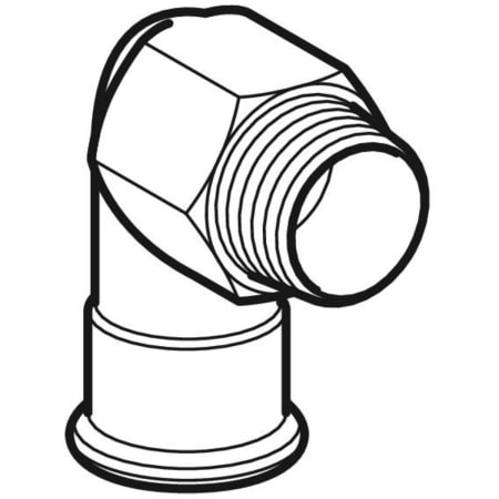 GEBERIT 33837 Переходной угольник Geberit Mapress из нержавеющей стали 90°, с наружной резьбой  - Вид №1