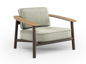 Тканевое садовое кресло с подлокотниками