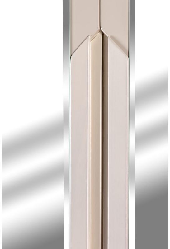 1412 Шкаф двухстворчатый с зеркалами Сканди Жемчужно-белый R-HOME 4009262h_Жемчуг - Вид №3