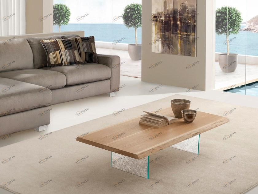 IDEAS Group Прямоугольный журнальный столик из дерева и стекла sun-id-1435236