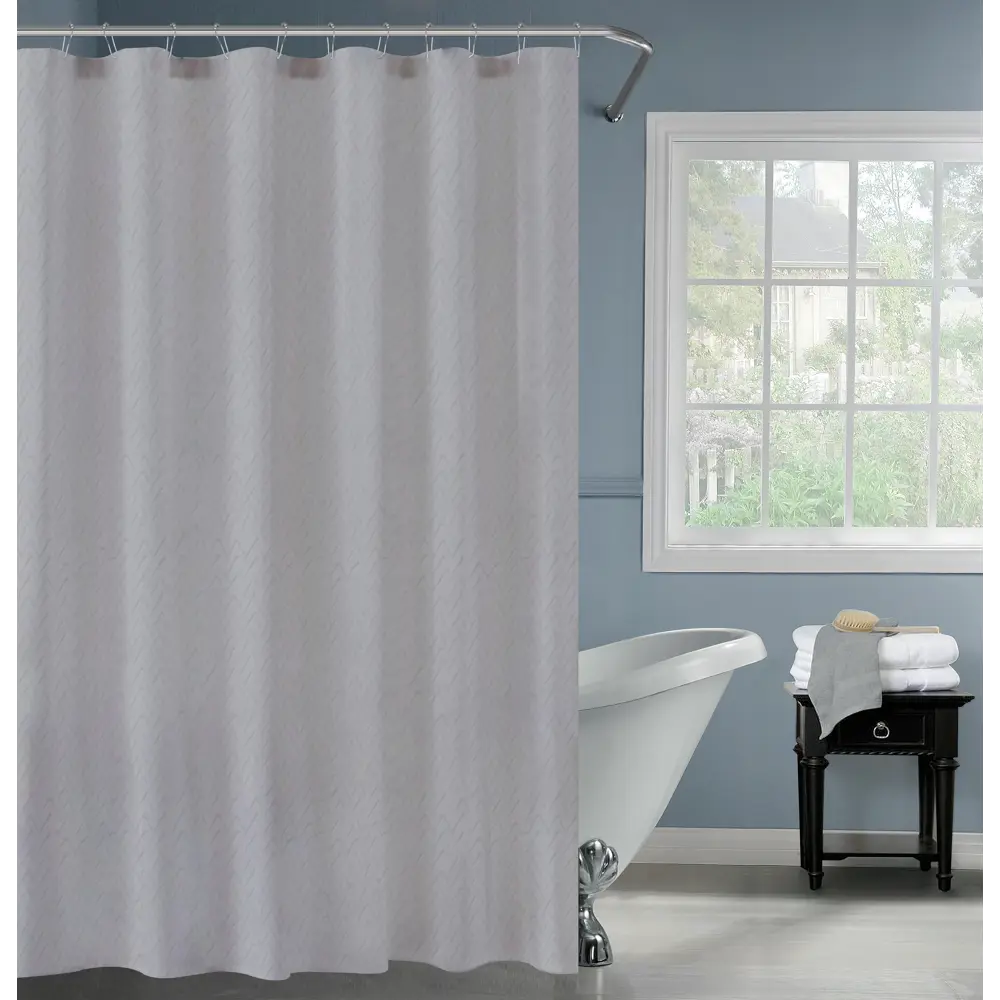 SWENSA Istra — Серая шторка для душа с люверсами 180x180 см 89399572 STLM-1577556