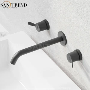 Смеситель FEZ 250 мм для раковины черный матовый