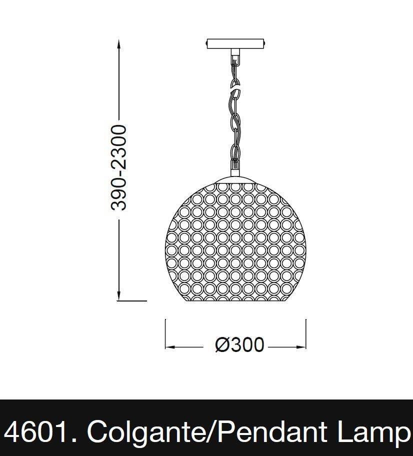 Подвесной светильник Mantra Crystal 4601 MANTRA ДИЗАЙНЕРСКИЕ, CRYSTAL 070554 Хром  - Вид №1