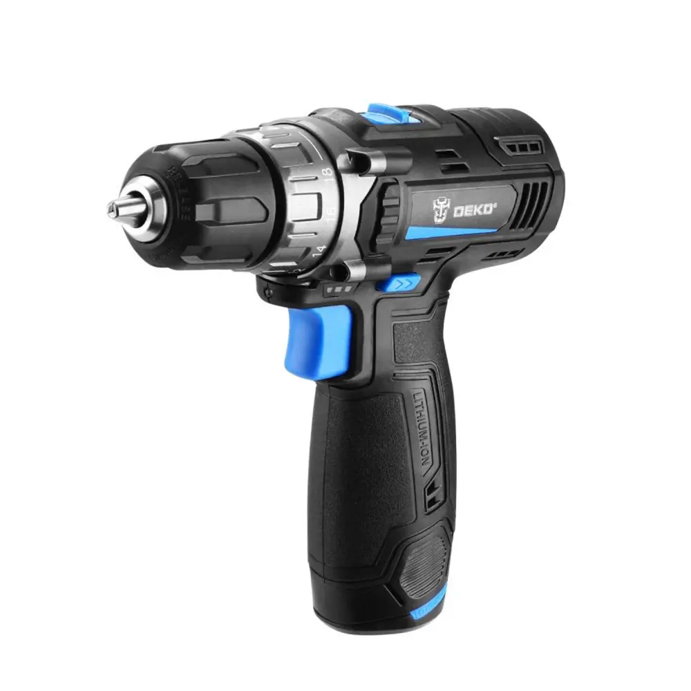 Аккумуляторная дрель-шуруповёрт DEKO ZKCD12 с кейсом и оснасткой 13 предметов 89370288 STLM-1494828