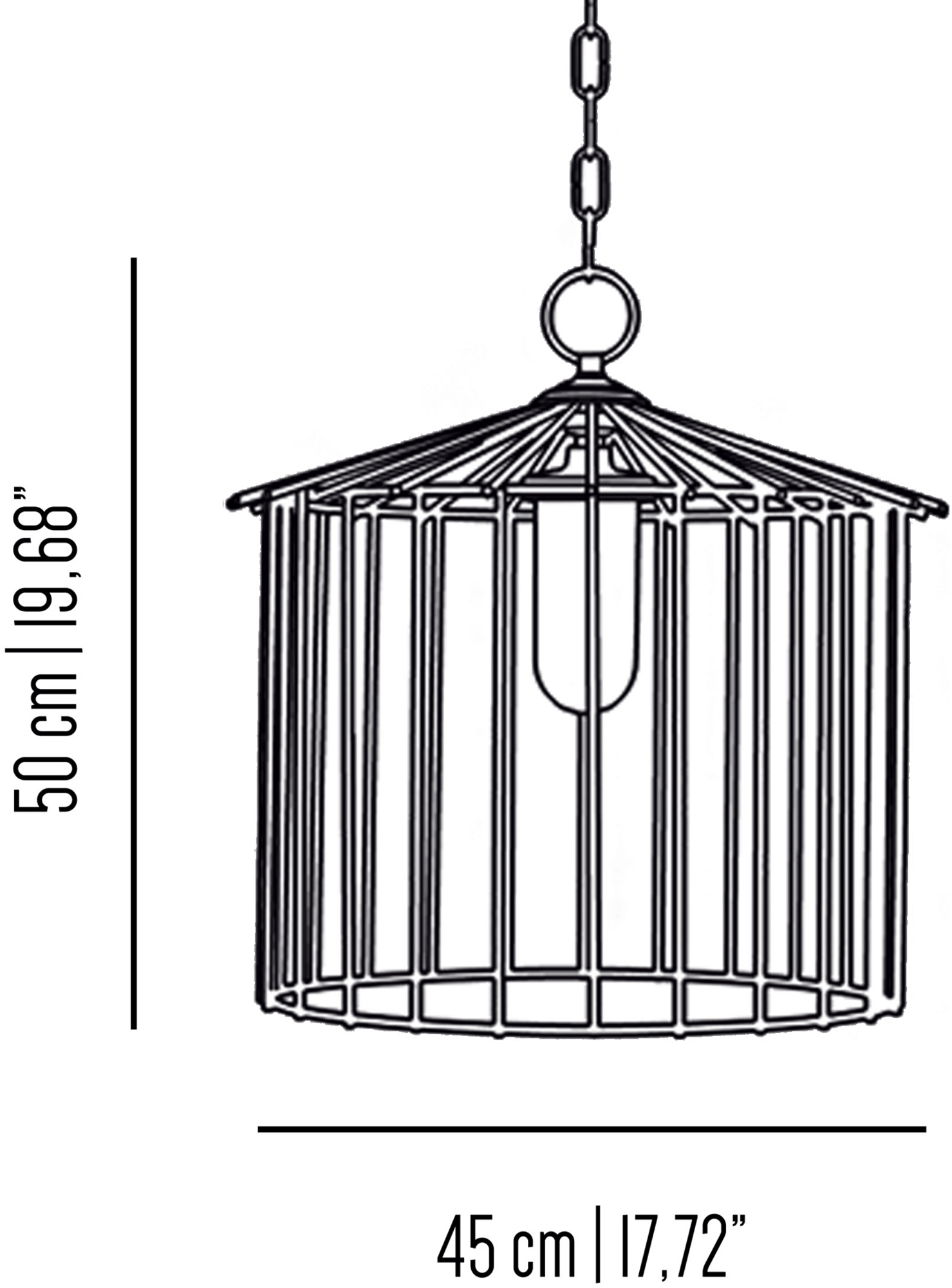 Il Bronzetto Подвесной светильник для улицы из латуни Cage Cag01m / cag01s -out - Вид №3