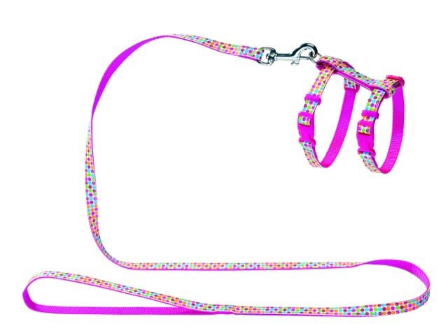 Т00020176 Шлейка для кошек и собак Smart Seventies нейлон розовый HUNTER 