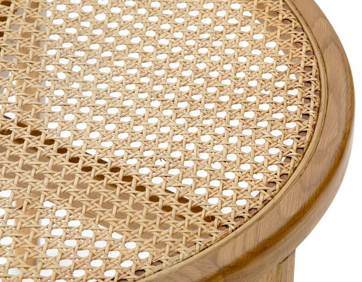 NORR11 Круглый журнальный столик из дуба и французского ротанга Le roi sun-id-1477805 - Вид №2
