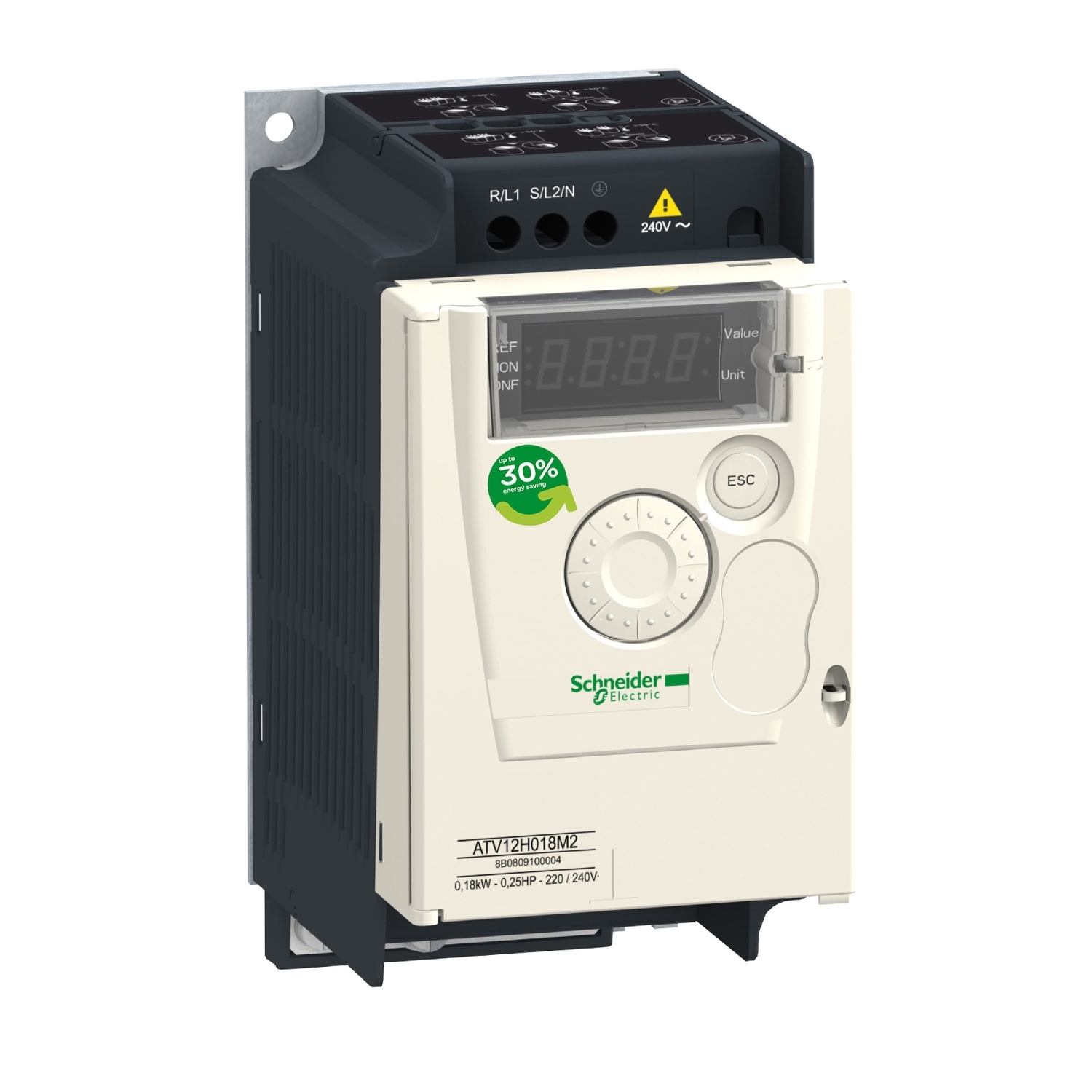 ATV12H037M2TQ ПРЕОБР ЧАСТОТЫ ATV12 0.37КВТ 240В 1Ф 14Ш Schneider Electric ПЧ 0 - 15 кВт Altivar 320/12/312/32 