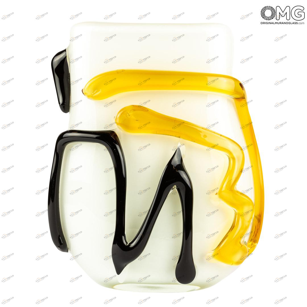 3602 ORIGINALMURANOGLASS Ваза Медовая - дутое муранское стекло OMG 23 см 